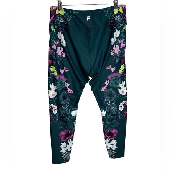 Fila Floral Print Sport Leggings size XL - Picture 2 of 3